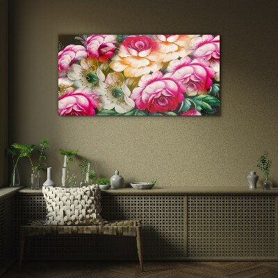 Flower bloom Glass Wall Art