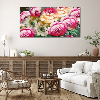 Flower bloom Glass Wall Art
