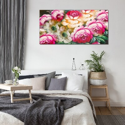 Flower bloom Glass Wall Art