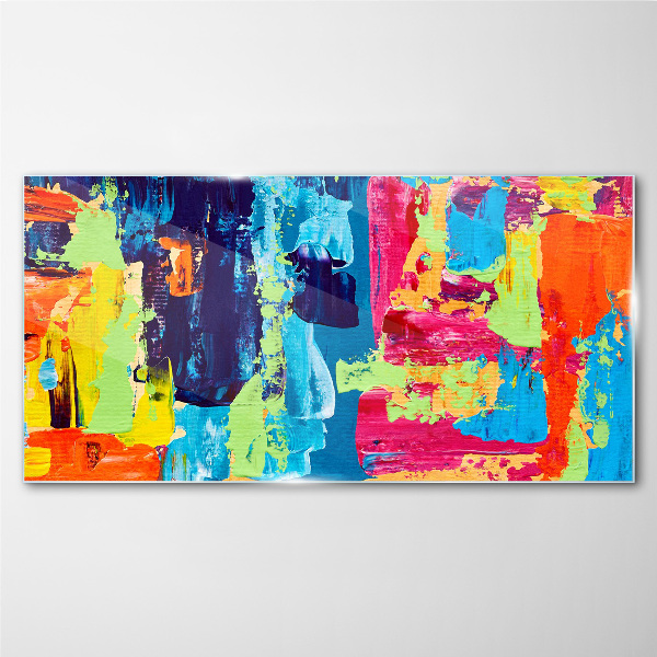 Colorful abstraction on glass Glass Wall Art