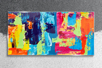 Colorful abstraction on glass Glass Wall Art