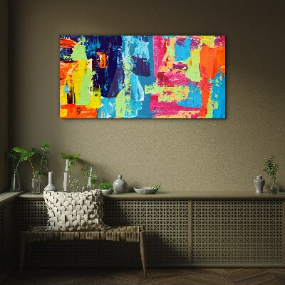 Colorful abstraction on glass Glass Wall Art