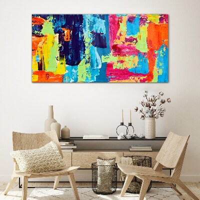 Colorful abstraction on glass Glass Wall Art