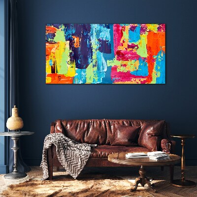 Colorful abstraction on glass Glass Wall Art