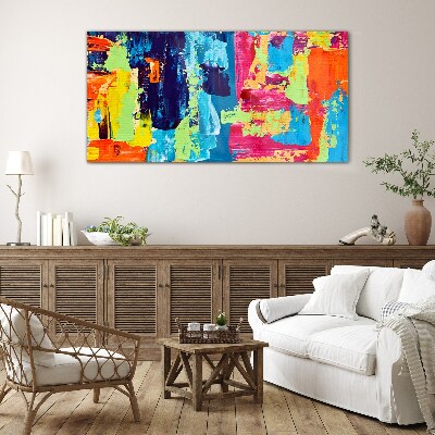 Colorful abstraction on glass Glass Wall Art