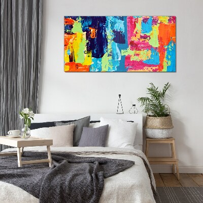 Colorful abstraction on glass Glass Wall Art