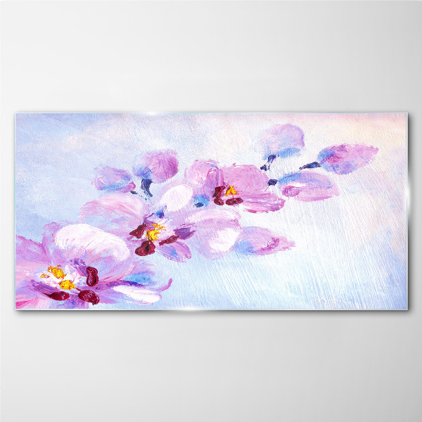 A floral dream in pastel shades Glass Wall Art