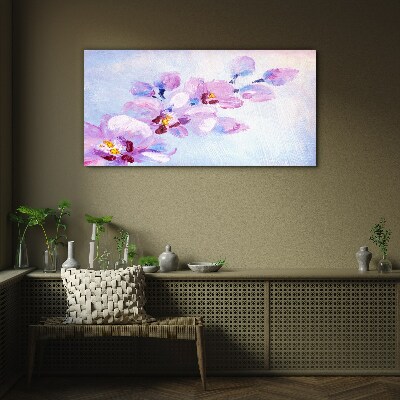 A floral dream in pastel shades Glass Wall Art
