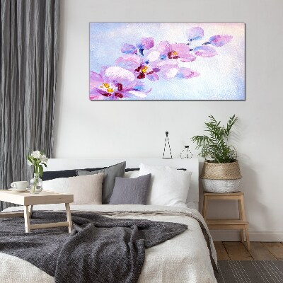 A floral dream in pastel shades Glass Wall Art