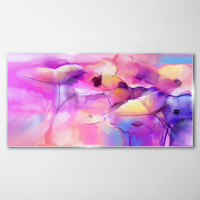 Floral dreams in shades of pink Glass Wall Art