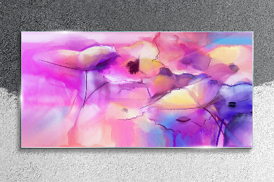 Floral dreams in shades of pink Glass Wall Art