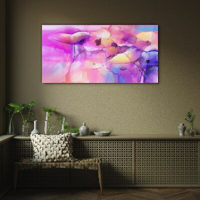 Floral dreams in shades of pink Glass Wall Art
