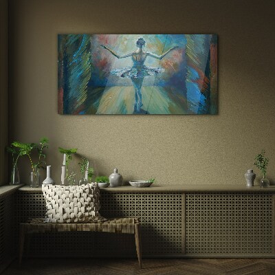 Abstract ballet dancer Glass Wall Art