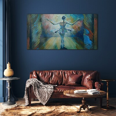 Abstract ballet dancer Glass Wall Art