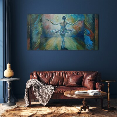 Dancer in a ballet dance Glass Wall Art