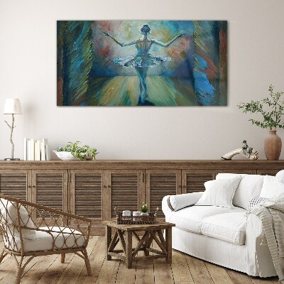 Abstract ballet dancer Glass Wall Art