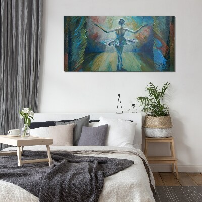 Dancer in a ballet dance Glass Wall Art