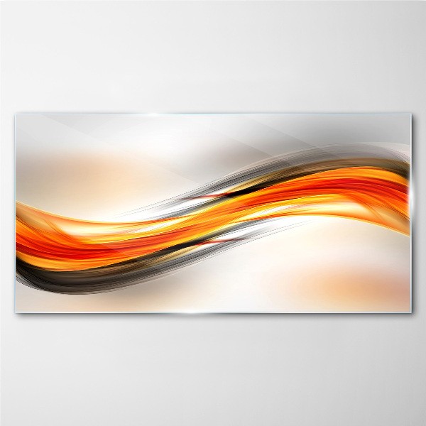 Dynamic color waves Glass Wall Art
