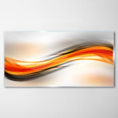 Dynamic color waves Glass Wall Art