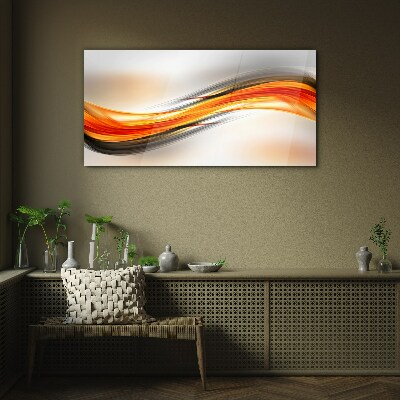 Dynamic color waves Glass Wall Art