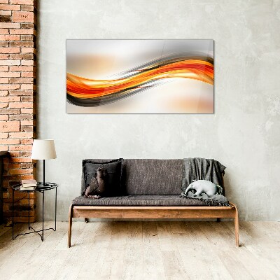 Dynamic color waves Glass Wall Art