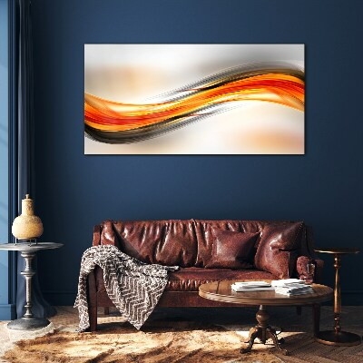 Dynamic color waves Glass Wall Art