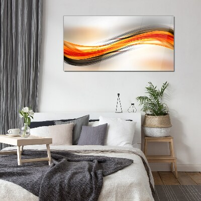 Dynamic color waves Glass Wall Art