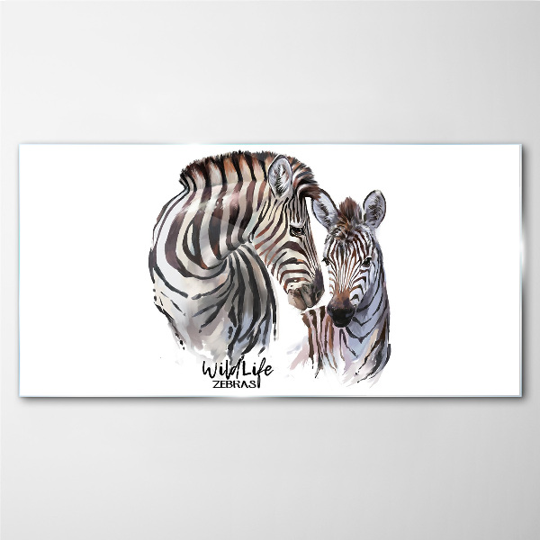 Zebra in the wild Glass Wall Art