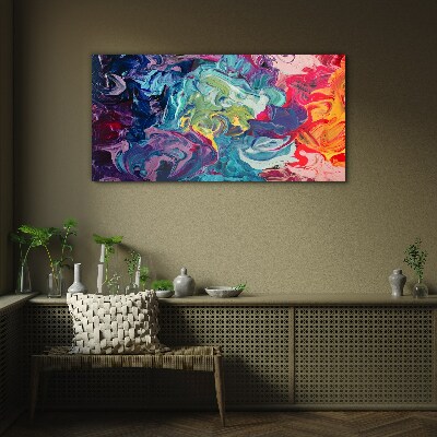 A colorful whirlwind of emotions Glass Wall Art