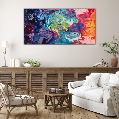 A colorful whirlwind of emotions Glass Wall Art
