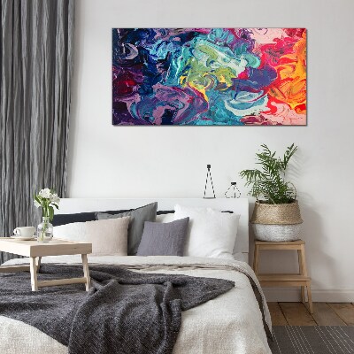 A colorful whirlwind of emotions Glass Wall Art