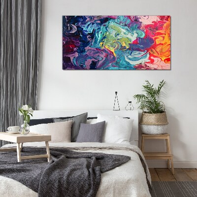 Painting abstraction Glass Wall Art