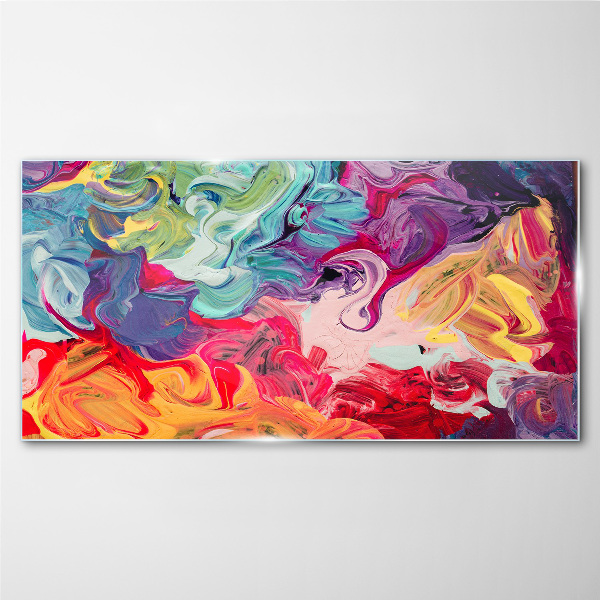 A colorful whirlwind of emotions Glass Wall Art