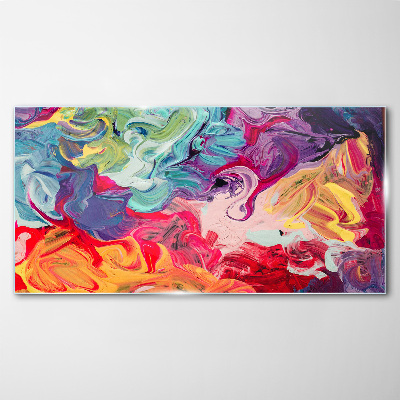 A colorful whirlwind of emotions Glass Wall Art
