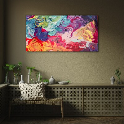 A colorful whirlwind of emotions Glass Wall Art