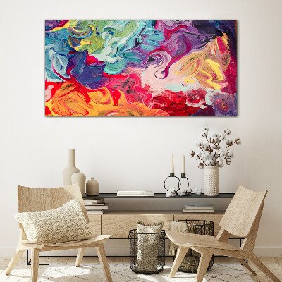 A colorful whirlwind of emotions Glass Wall Art