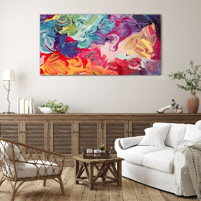 A colorful whirlwind of emotions Glass Wall Art
