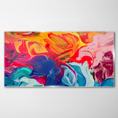 A colorful wave of emotions Glass Wall Art