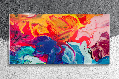 A colorful wave of emotions Glass Wall Art