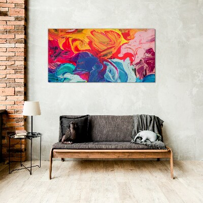 A colorful wave of emotions Glass Wall Art