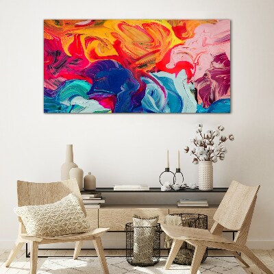A colorful wave of emotions Glass Wall Art