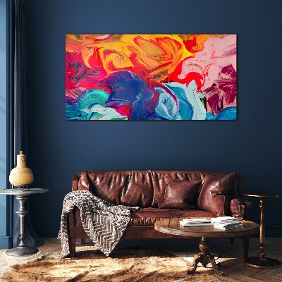 A colorful wave of emotions Glass Wall Art