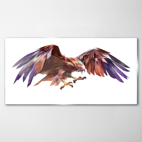 Dynamic flight of the eagle Glass Wall Art