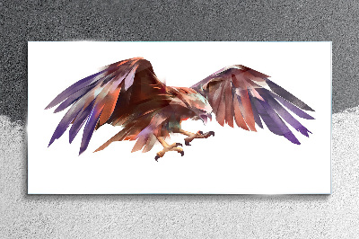 Dynamic flight of the eagle Glass Wall Art