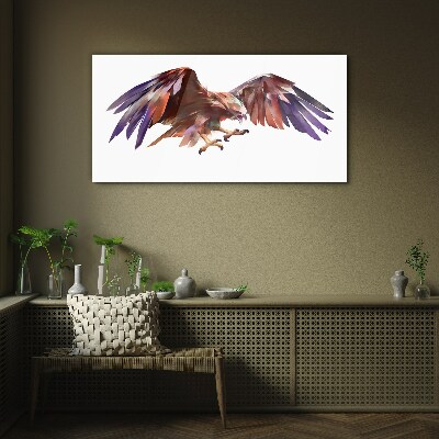 Dynamic flight of the eagle Glass Wall Art