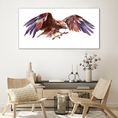 Dynamic flight of the eagle Glass Wall Art