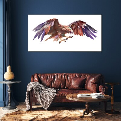 Dynamic flight of the eagle Glass Wall Art