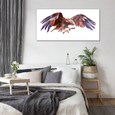 Dynamic flight of the eagle Glass Wall Art
