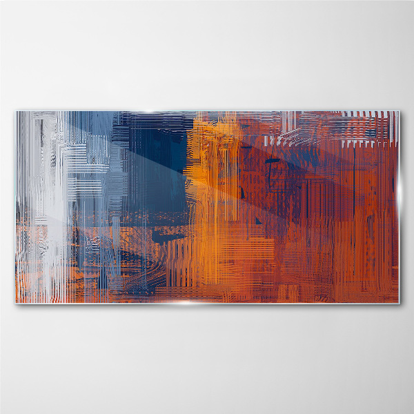 Dynamic shades of abstraction Glass Wall Art