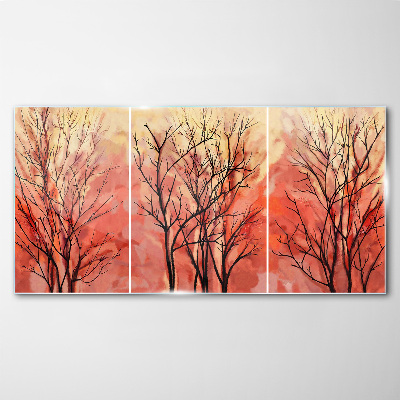 Tree branches Glass Wall Art